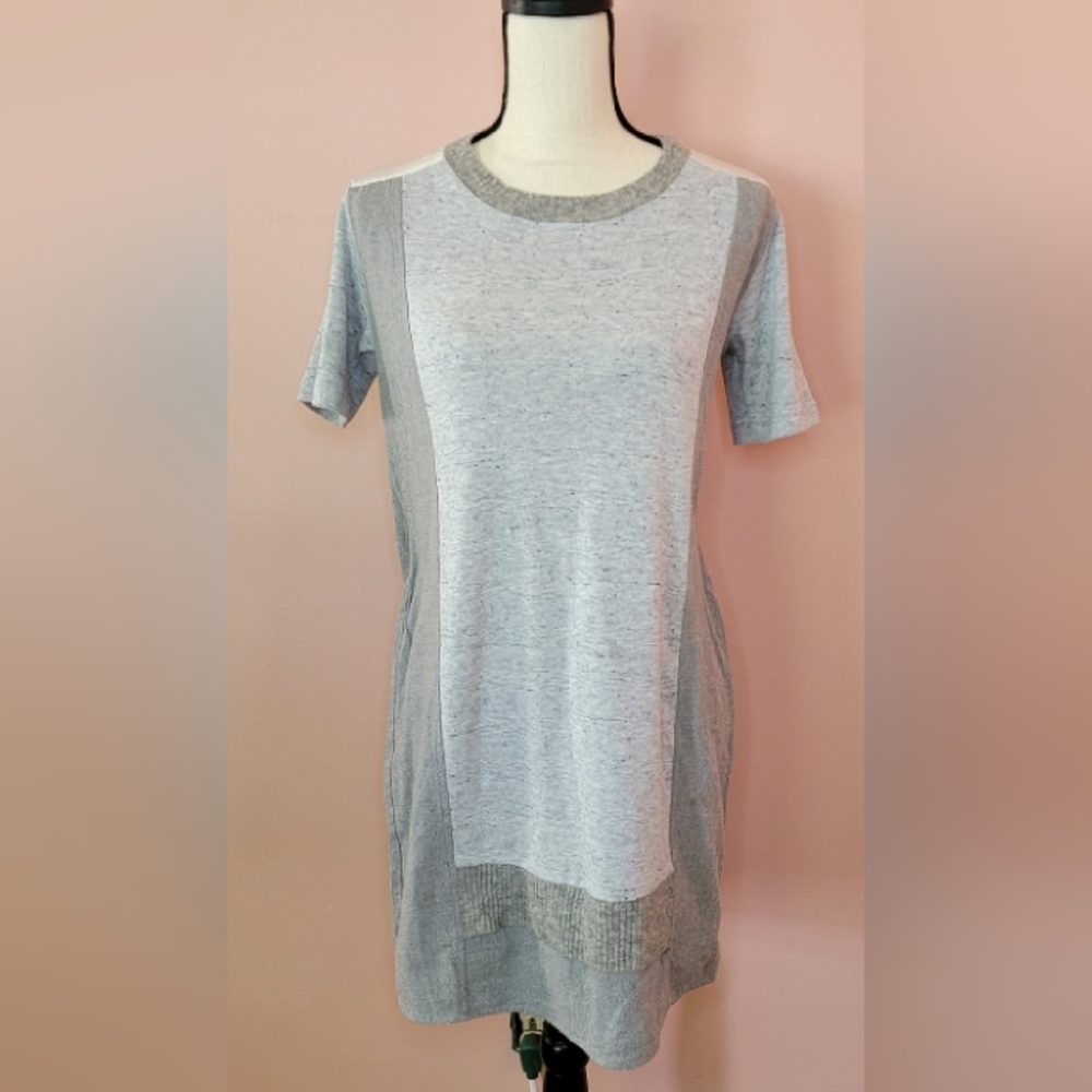Clu cotton/silk blend grey shift dress Size XS